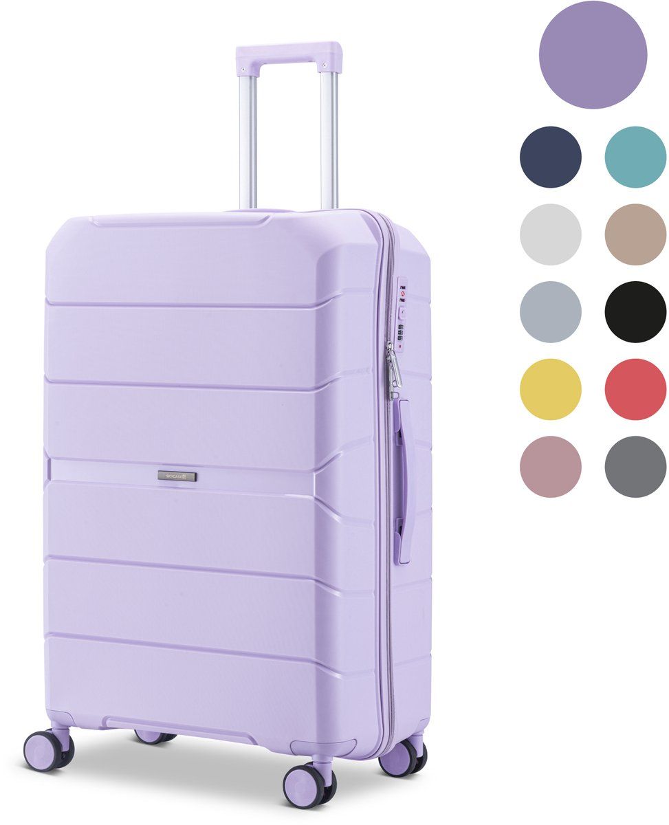 Skycases Urban Adventurer - Grote Reiskoffer - Cijferslot - 49x30x75cm - 110L - Paars
