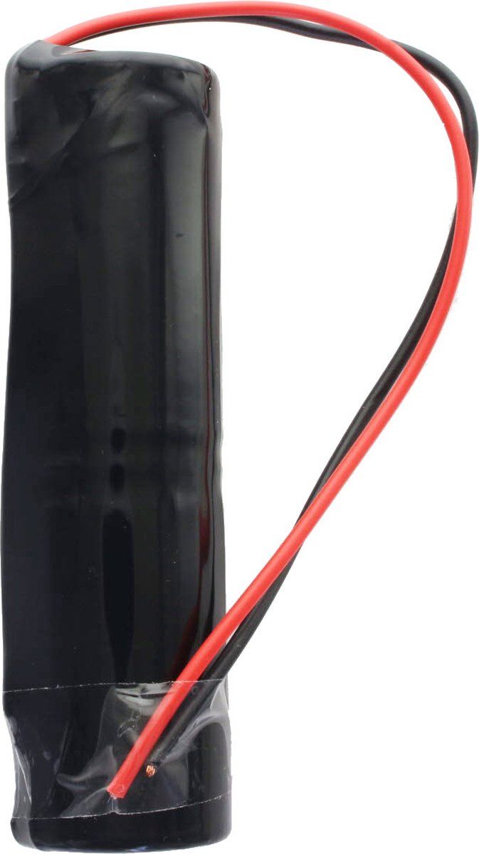 Batterij voor noodlicht NiCd 2.4V 4500mAh L1x2 Mono D met 200 mm kabel aanéén zijde vervangt 2.4V-batterij