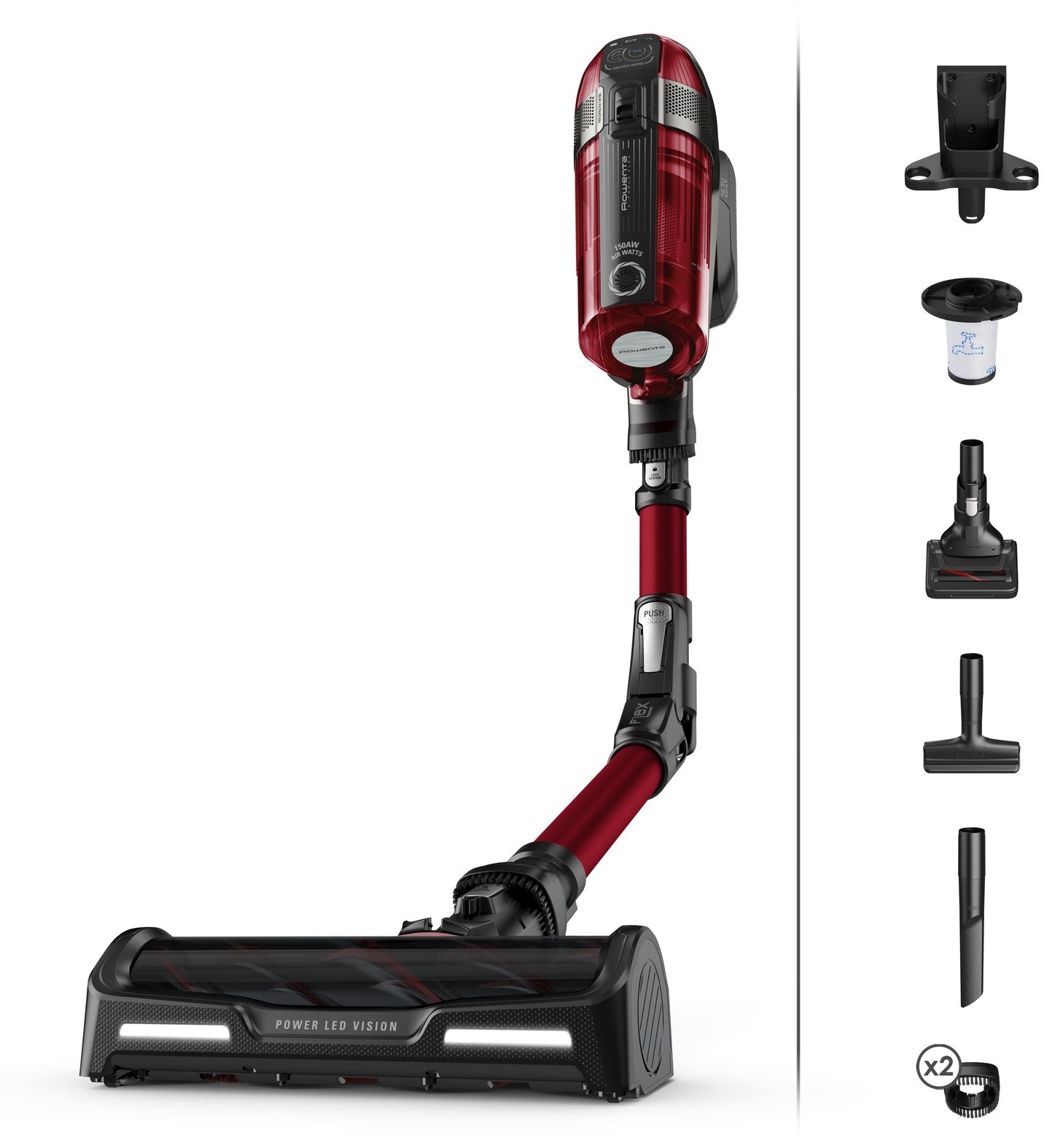 Rowenta RH98A9 - Draadloze Steelstofzuiger - 150 Airwatt - Zwart&Rood