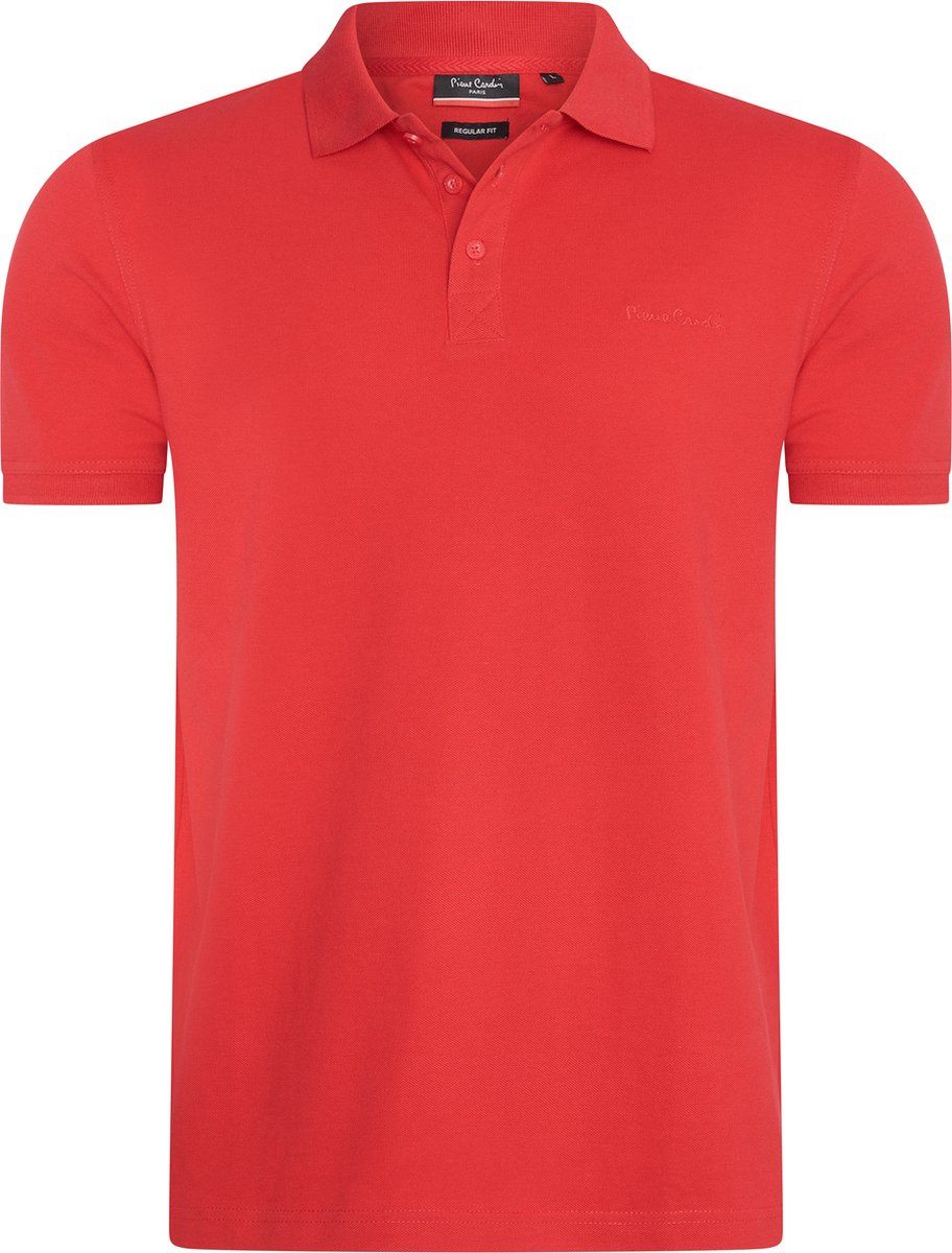 Pierre Cardin Classic Polo - Heren Polo SS - 100% Katoen - Rood - Maat XL