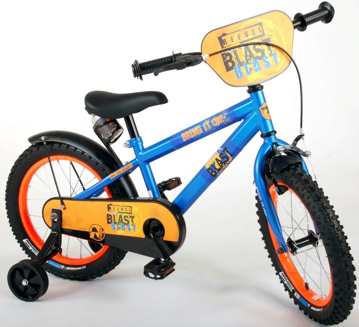 Volare Nerf Kinderfiets - 16 Inch - Handrem En Terugtraprem - Satin Blue