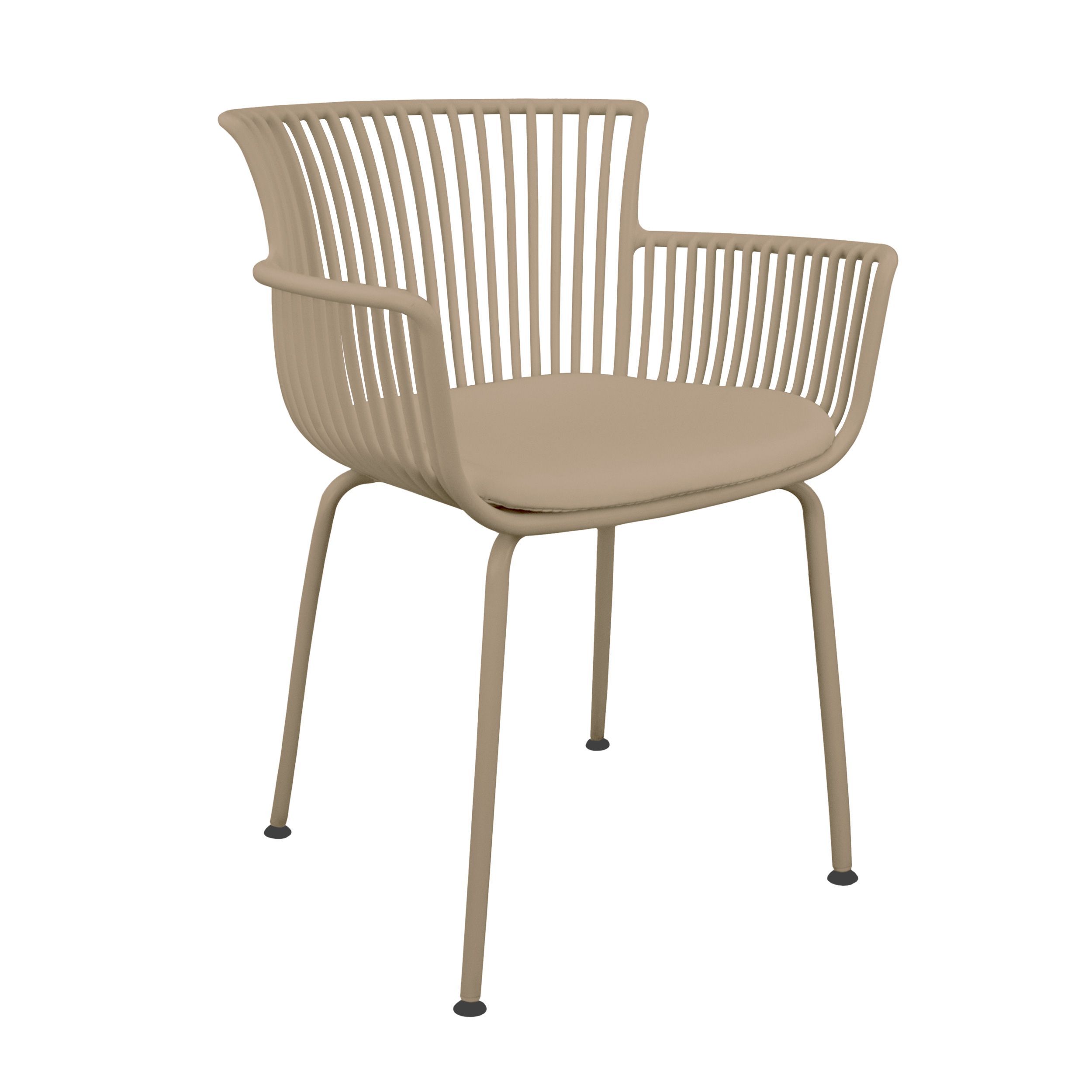 Set van 6 Otis tuinstoelen - Eyecatcher voor buiten - Beige (6 stuks)