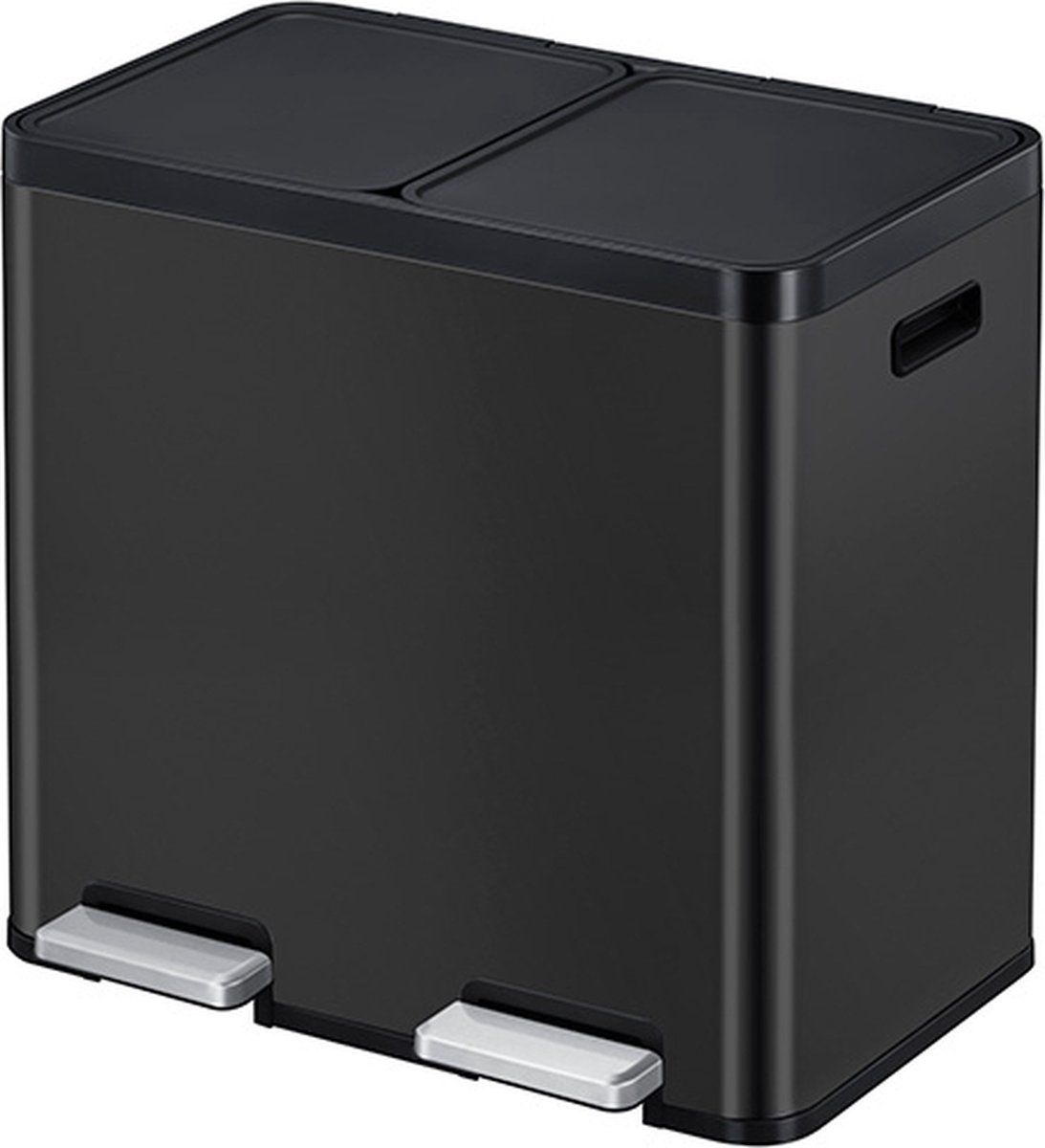 Eko Essential 1 Recycler - Pedaalemmer 44L - Soft-close - Zwart