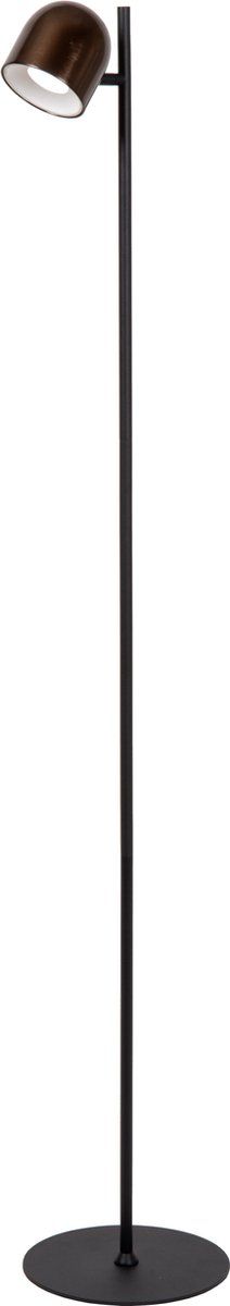 Lucide Skanska Rech - Oplaadbare Vloerlamp - Dimbaar Led 3000K/6000K -Ø 23 Cm - Koffie