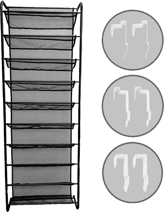 O'Daddy® Hangend Schoenenrek Metaal – Voor Opdek & Stompe Deuren – 30 Paar Schoenen – Compact &