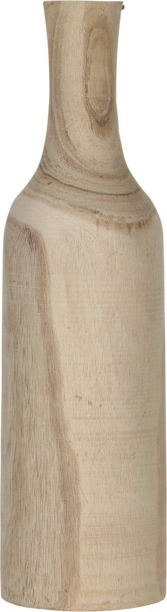 Mica Decorations Pia Vaas - H47 XØ13 Cm - Paulownia Hout - Lichtbruin