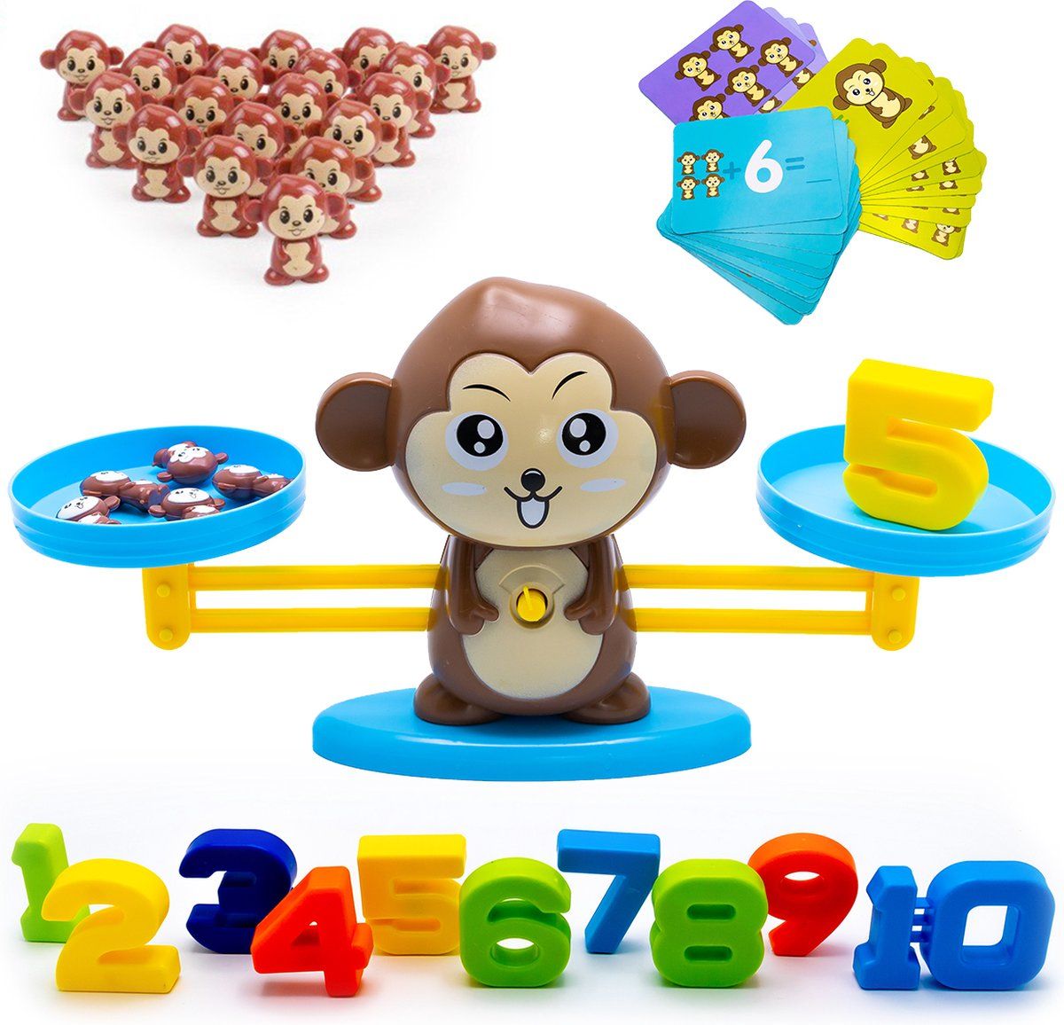 Must-Have For Kids Monkey Balance Game - Educatief Speelgoed - Leren Rekenen - Bruin