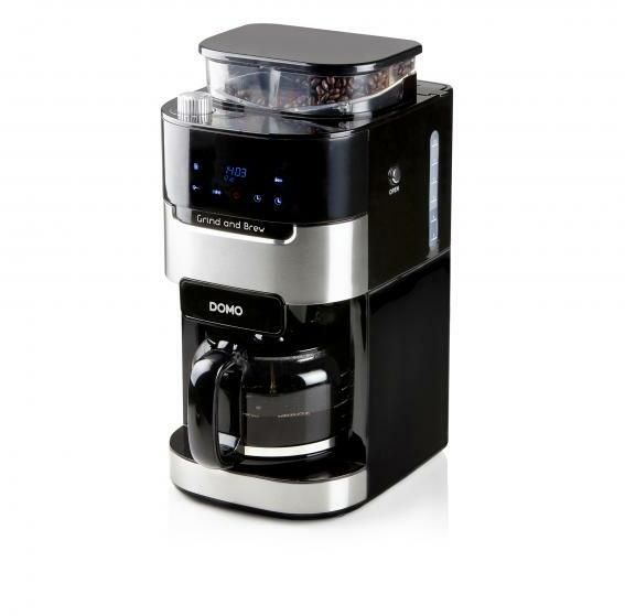 Domo Zwart Do721k - Koffiezetapparaat - Grind&Brew - 1,5L (12 Kopjes)