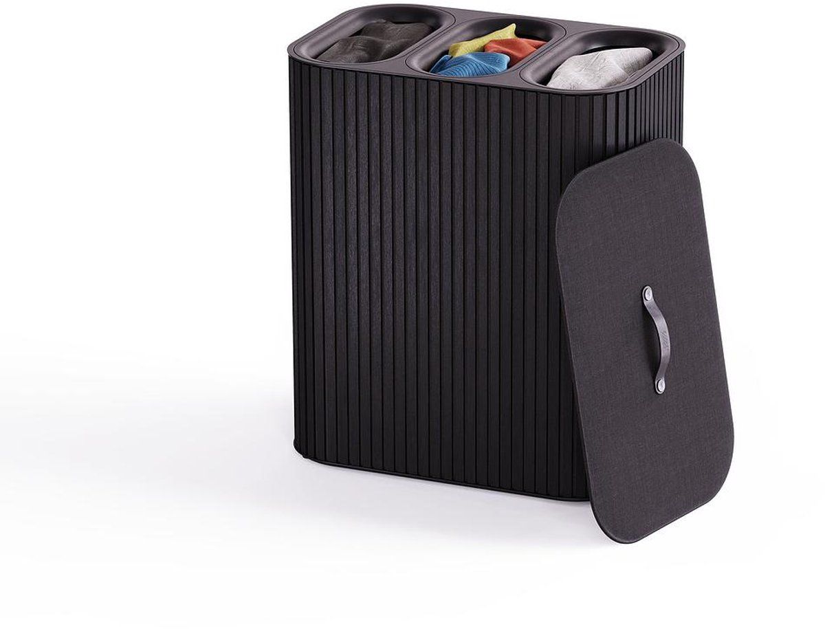 Joseph Joseph Joseph Tota Luxe - Wasmand 90L - 3 Compartimenten - Zwart