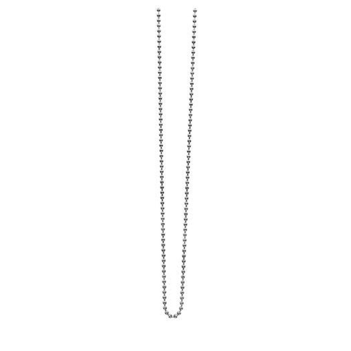 Zinzi ZI70BOL - Zilveren Bolletjes Ketting 70cm - Gediamanteerd 925 Zilver