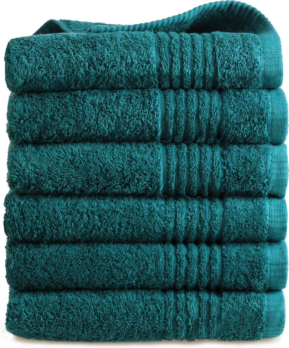 Phlox Handdoek Supreme Collectie - 50x100 - 6 Stuks - Oeko-Tex Made In Green - 600 G/m2 Zacht Katoen - Mozaiek