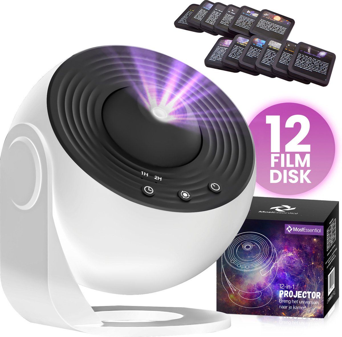 Galaxy Projector | 12-in-1 White + Black Edition