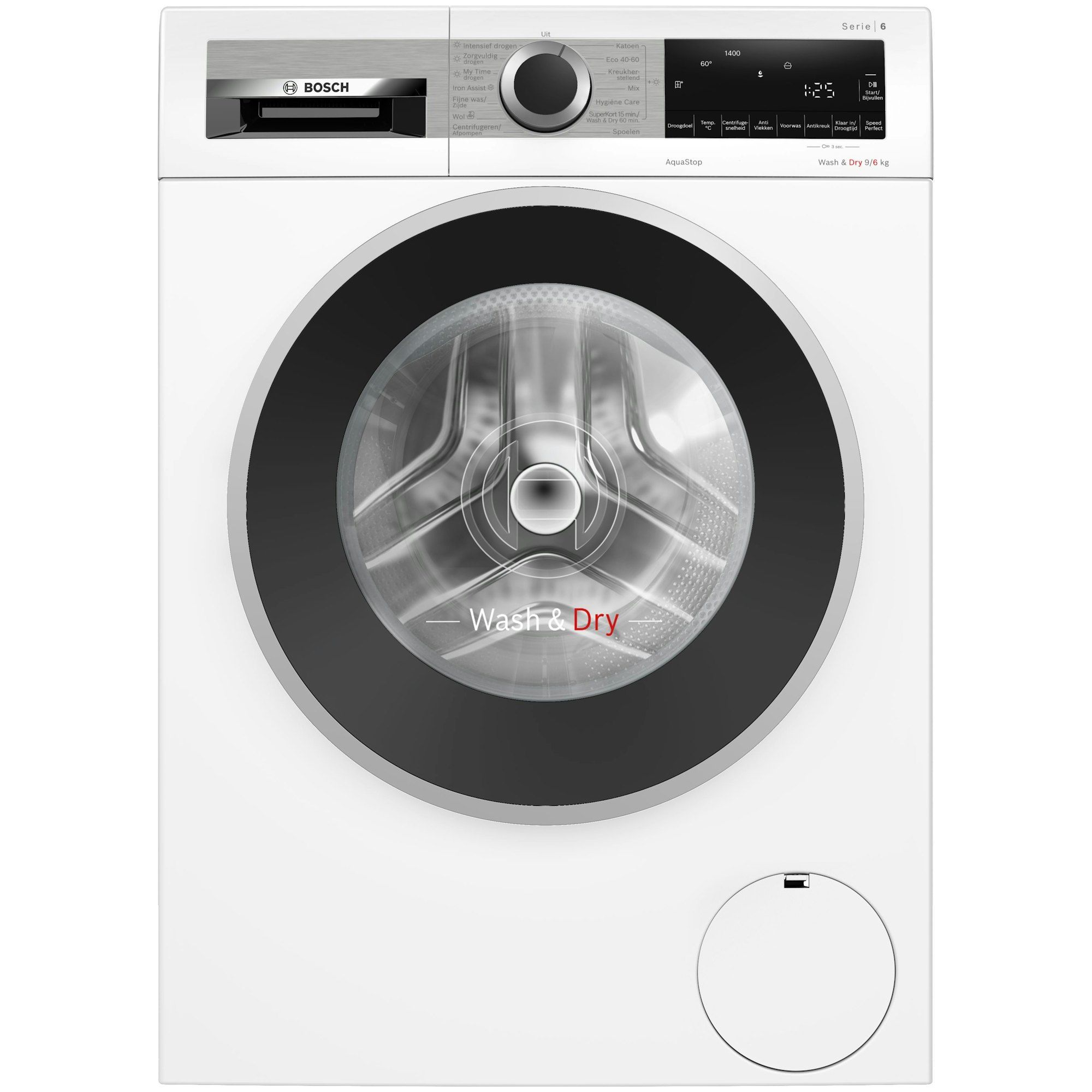 Bosch WNG24405NL - Wasdroogcombinatie - 6 Kg Wassen En Drogen - AutoDry - Vrijstaand