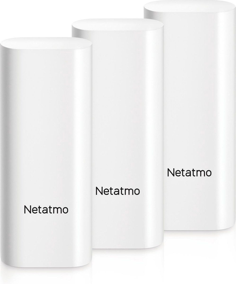 Netatmo Slimme Deur-Raamsensor - Beweging (IR) - Zigbee - Wit (3-pack)