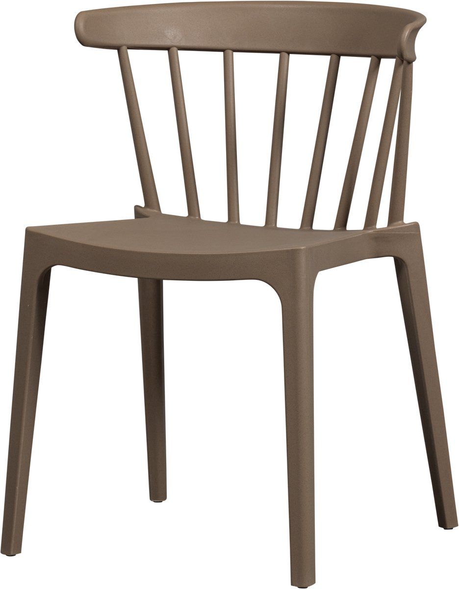 Woood Bliss - Eetkamerstoel - Plant Fiber - Bruin Melange - 75x52x53 (2 Stuks)