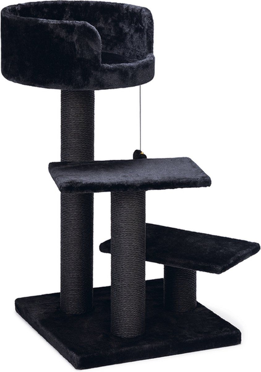 Beeztees Serpa Figo - Krabmeubel - 2 Ligplekken - Zwart - 50x50x92 Cm