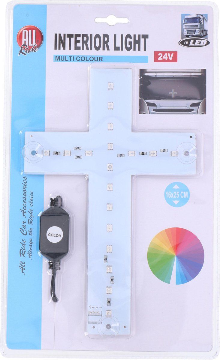 All Ride - Interieurverlichting - Kruis - Multicolour - 24V - 18 Led's