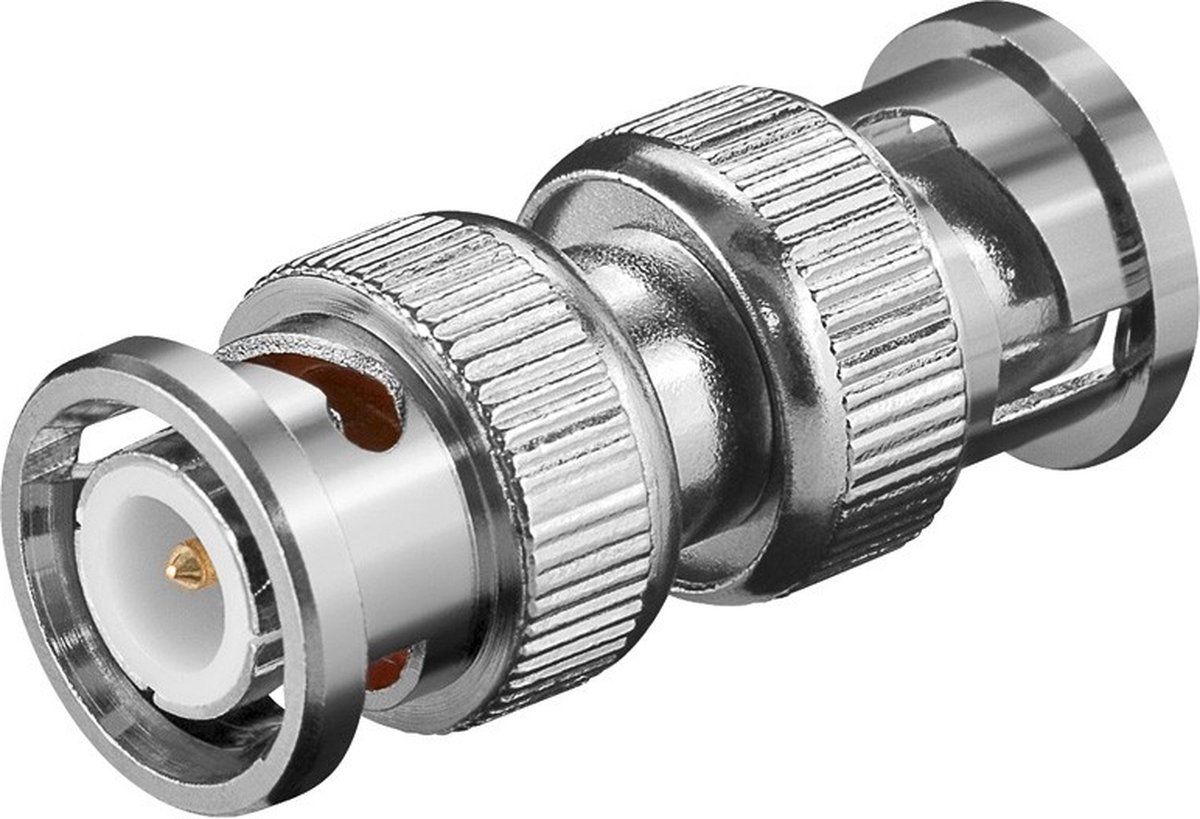 Goobay BNC Koppelstuk - BNC (m) naar BNC (m) - 50 Ohm - met vergulde pin