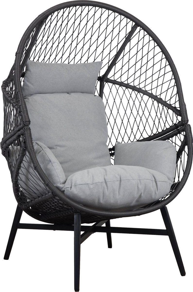 House Nordic Rosario - Relaxfauteuil - Bohemian Stijl - Zwart - 74x73x103cm