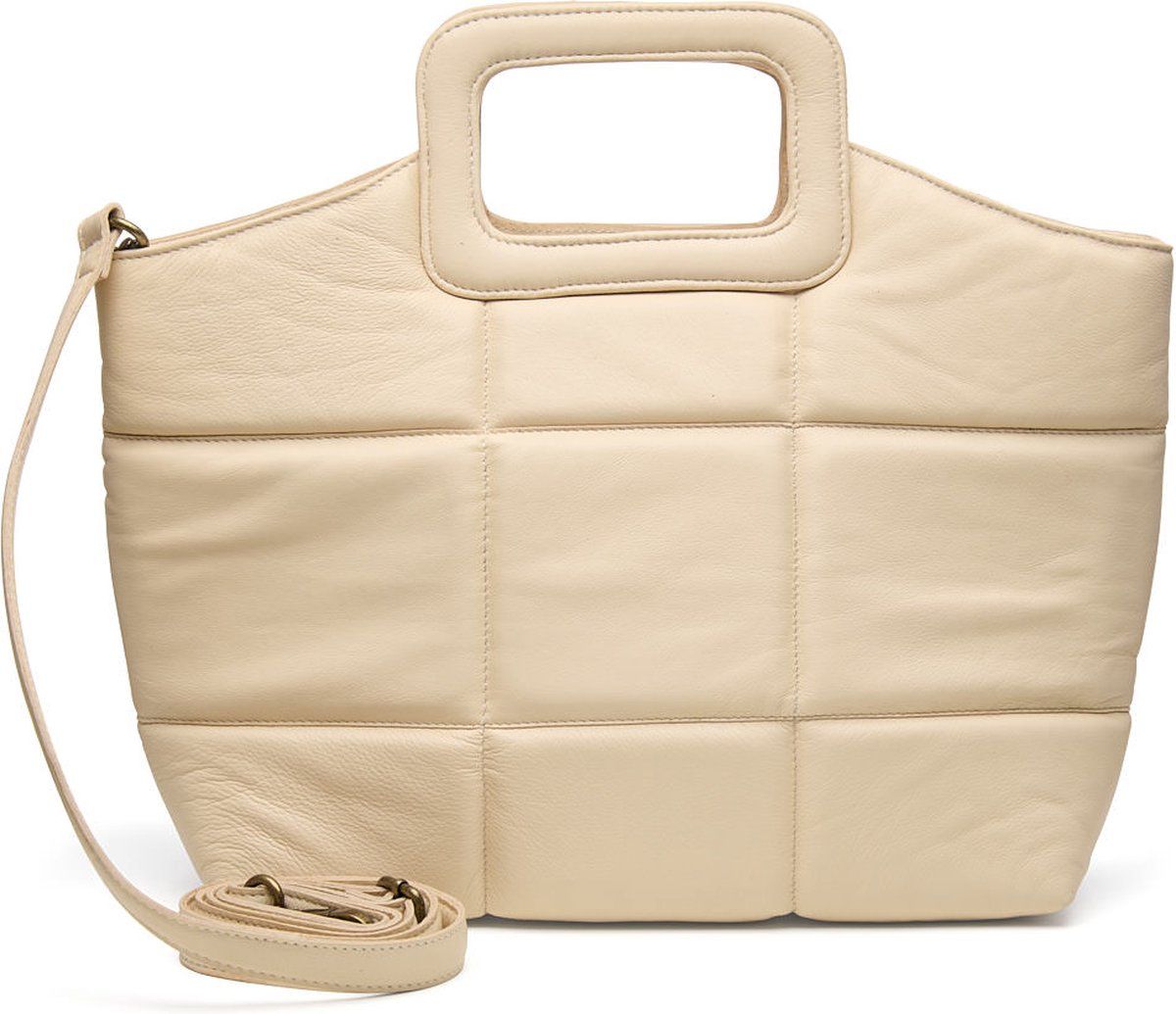 Chabo Bags & More Chabo Bags Queens Shopper - Schoudertas - Padded Look - Leer - Roomwit