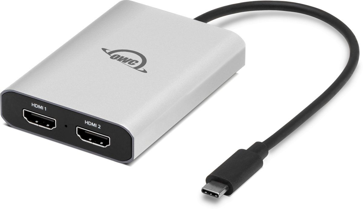 Owc Usb-C Naar Dual Hdmi 4K Display Adapter - Geschikt Voor M1/M2/M3/M4 Macs En Pc - Usb-C-compatibel