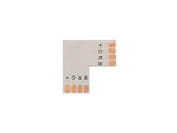 Flexibele PCB Connector - L-Vorm - 4 contacten - RGB - Wit
