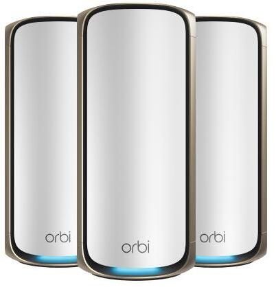 NETGEAR Orbi RBE973S - WiFi 7 Mesh Quad-Band Router + 2 Satellites - 27 Gbit/s 900 m² dekking (set van 3)