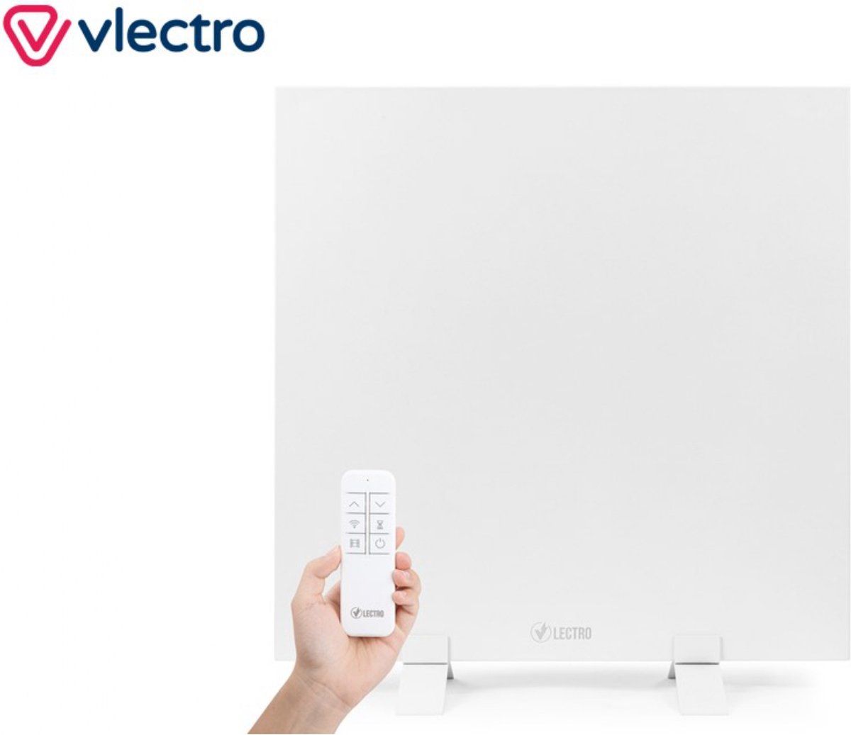 Vlectro - Infraroodverwarmingspaneel 350 W - Slimme Bediening Met Timer - Spatwaterdicht