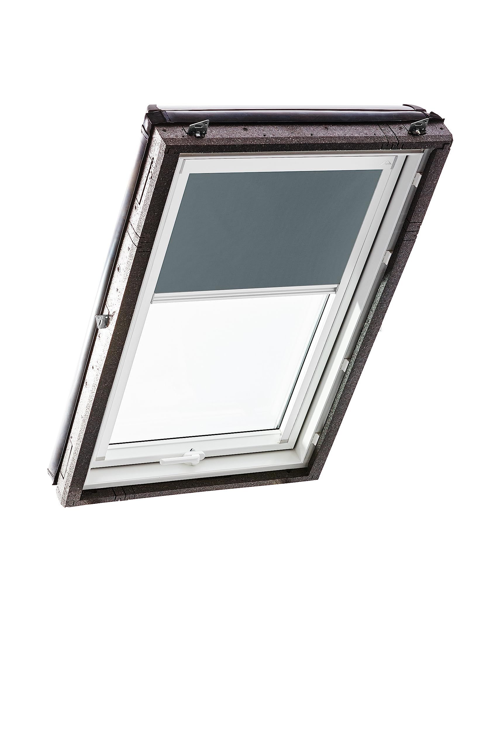 Roto Designo R4/R7 - Verduisterend Rolgordijn - Bijna volledige verduistering - Donkergrijs