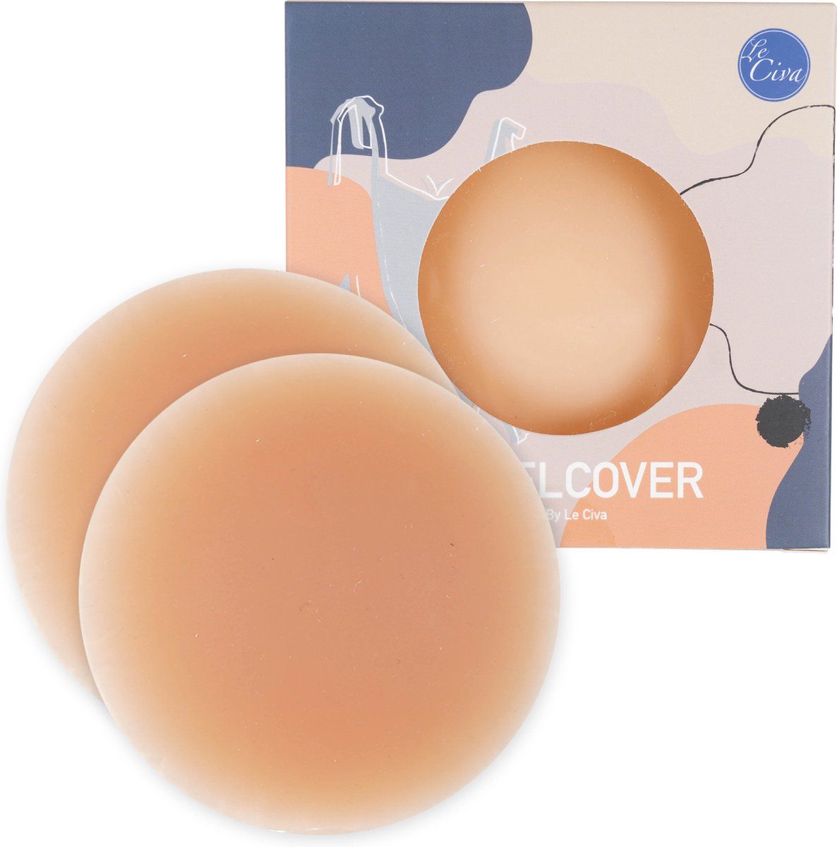 Le Civa® Nipple Covers - Zelfklevende Tepelplakkers - Herbruikbaar - Cappucino (2 Stuks)