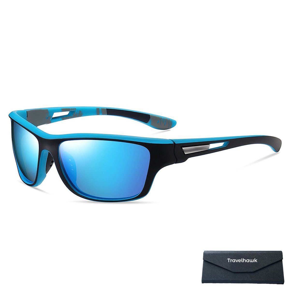 Travelhawk Zonnebril - Sportzonnebril - UV400 Gepolariseerd - Blauw