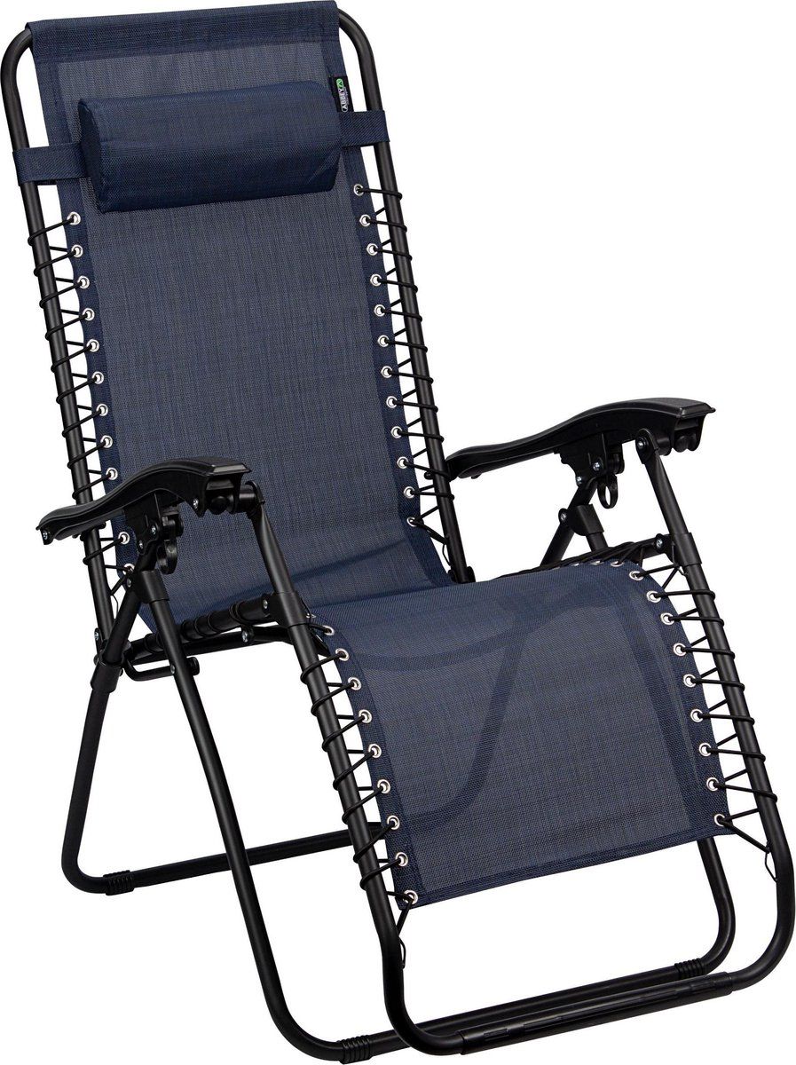 Abbey Camp Relaxstoel - Verstelbaar - 7 Standen - Max. 125 Kg - Marineblauw