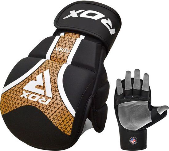 RDX Sports Aura+ T-17 Shooter - MMA Handschoenen - Goud - Maat S