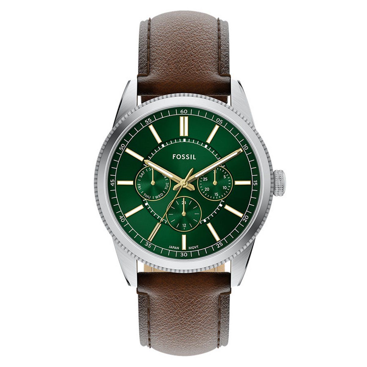 Fossil Pearson - Polshorloge - 42 Mm - Groene Wijzerplaat - Zilverkleurig (4064092353884)