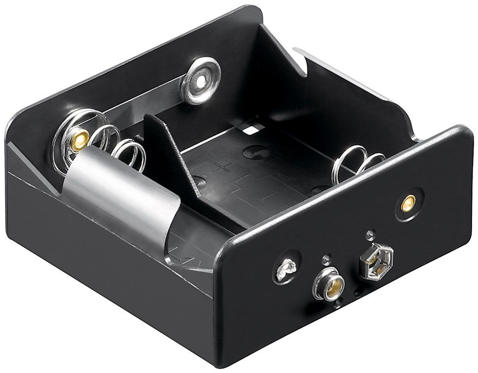 Goobay 2x batterijhouder - drukknop