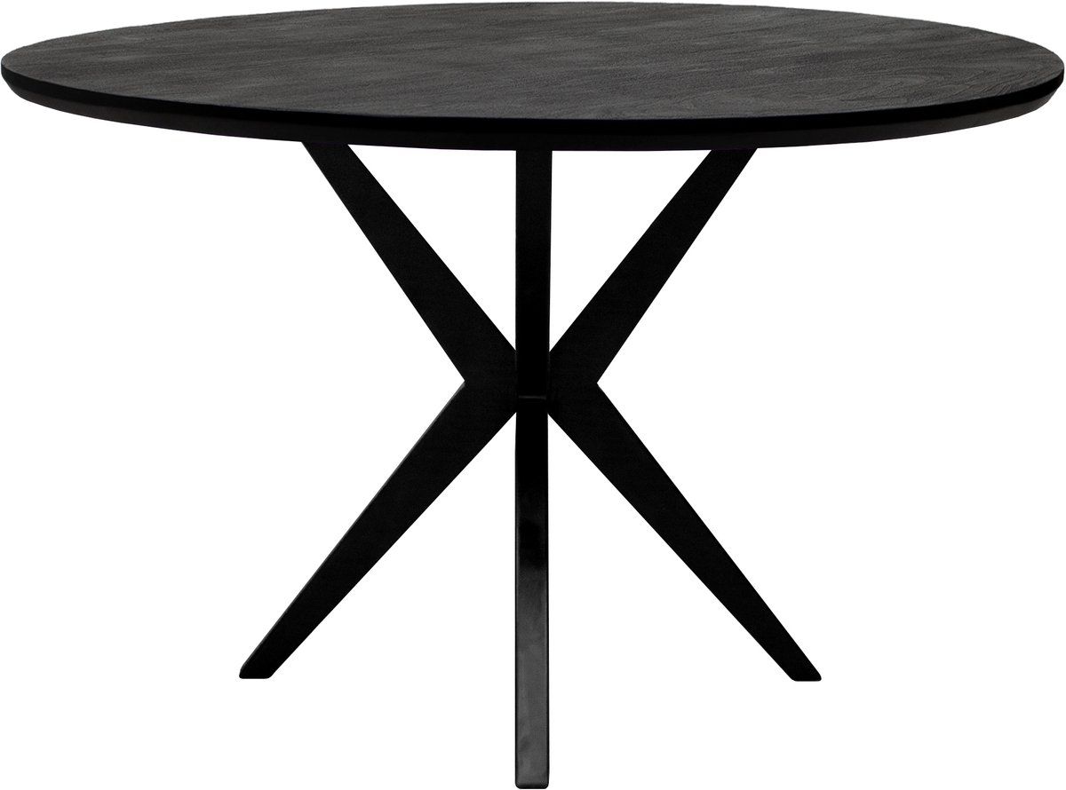 Kick eettafel Havard - 120cm - zwart