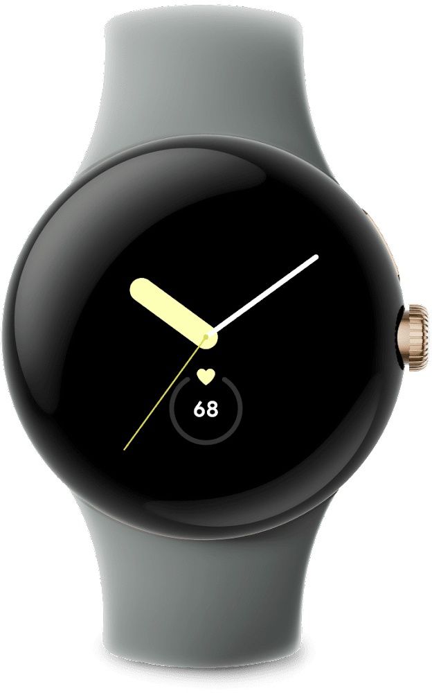 Google Pixel Watch - Smartwatch - 5 bar waterbestendig - Rosé Goud (Groen)