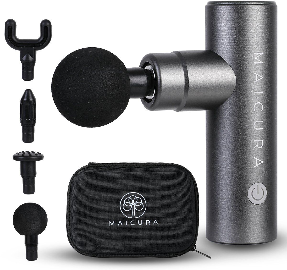 Maicura GO SE - Massage Gun Professioneel - 4 Snelheidsstanden - Aluminium