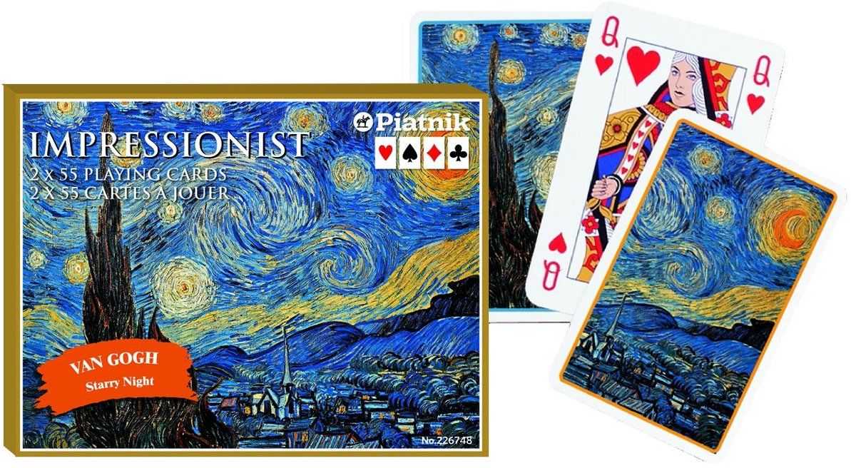 Piatnik Vincent van Gogh - Speelkaarten - Dubbeldekker - Sterrennacht