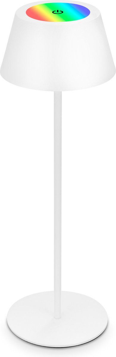Briloner Kiki - Rgb Accu Tafellamp 2 In 1 - Touch Mobiel Licht IP44 Wit