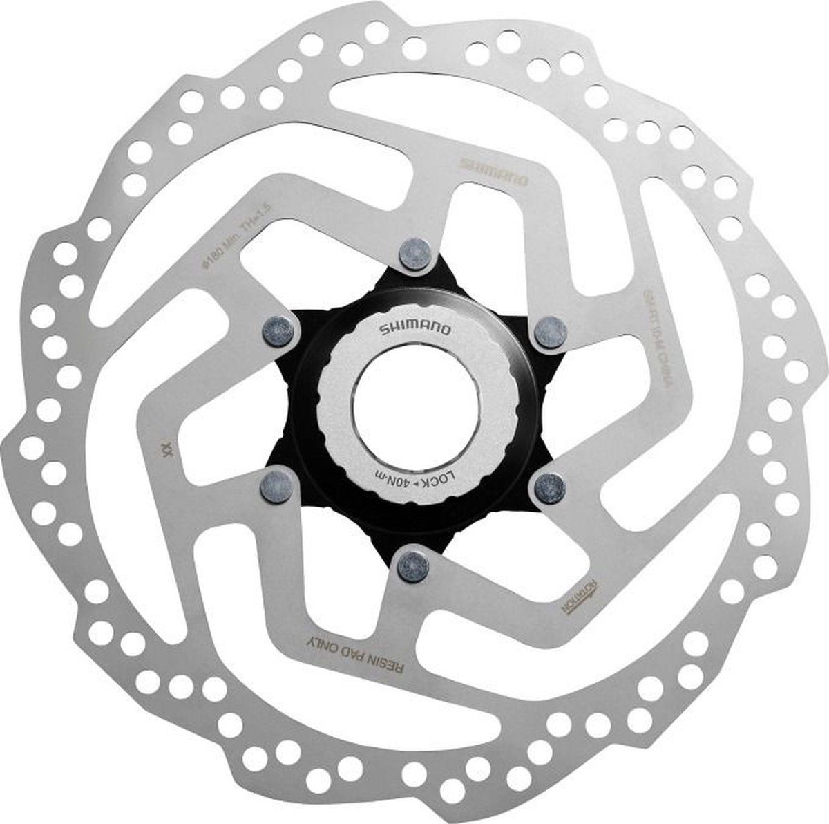 Shimano Sm-RT10-M - Remschijf 180 Mm - Center-lock - Zilver