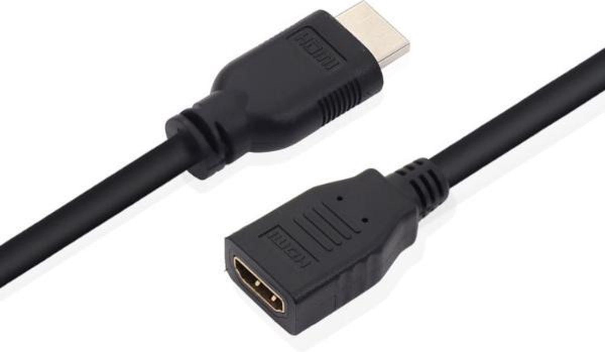Garpex® Hdmi Verlengkabel - 4K Ultra Hd - Vergulde Connectoren - Zwart - 30cm