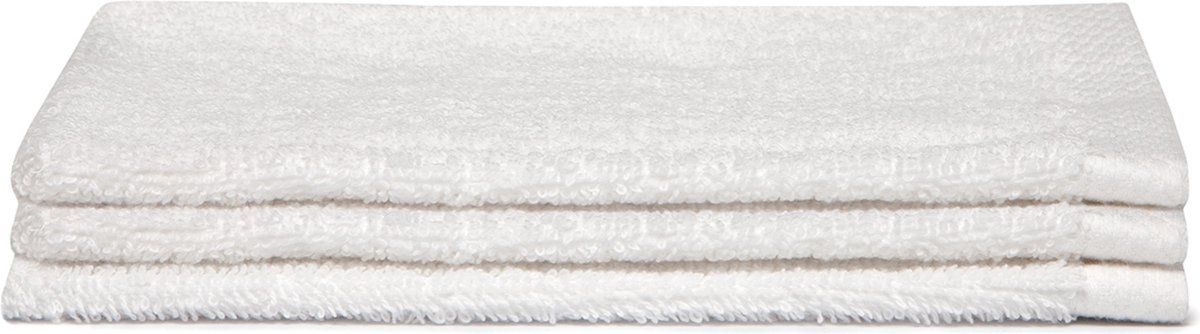 Seahorse Pure - Washand - 550 gram/m2 badstof - Wit (3 stuks)