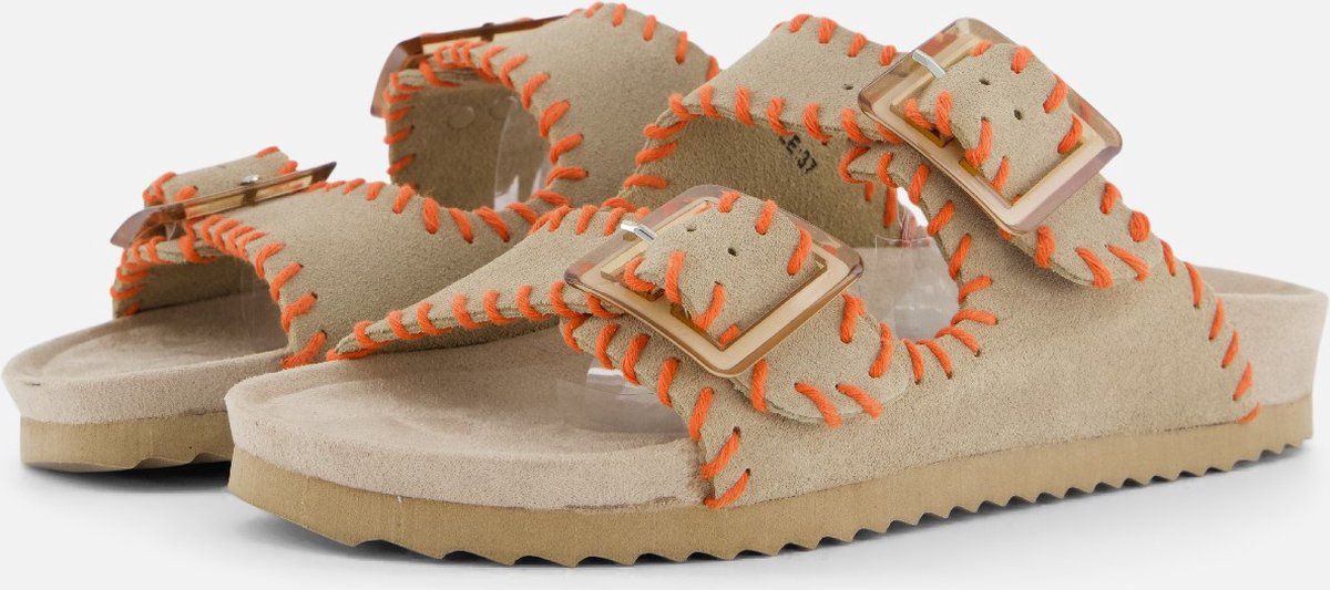 Colors of California Sandalen - Platte sandalen - Suede bovenwerk - Beige - Maat 36