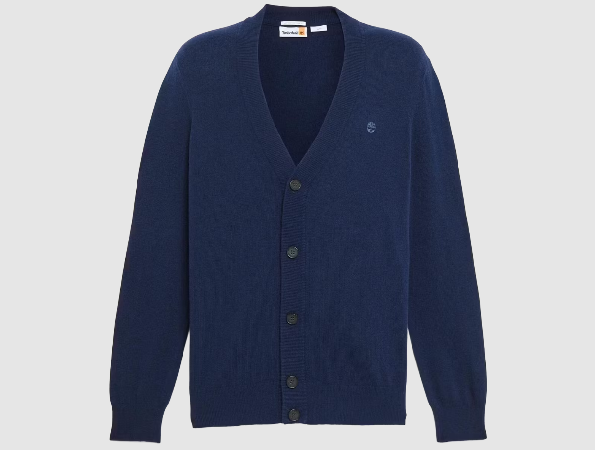 Timberland Jaff Wool Blended Cardigan - Warm & Duurzaam - Dark Sapphire - Maat XXL