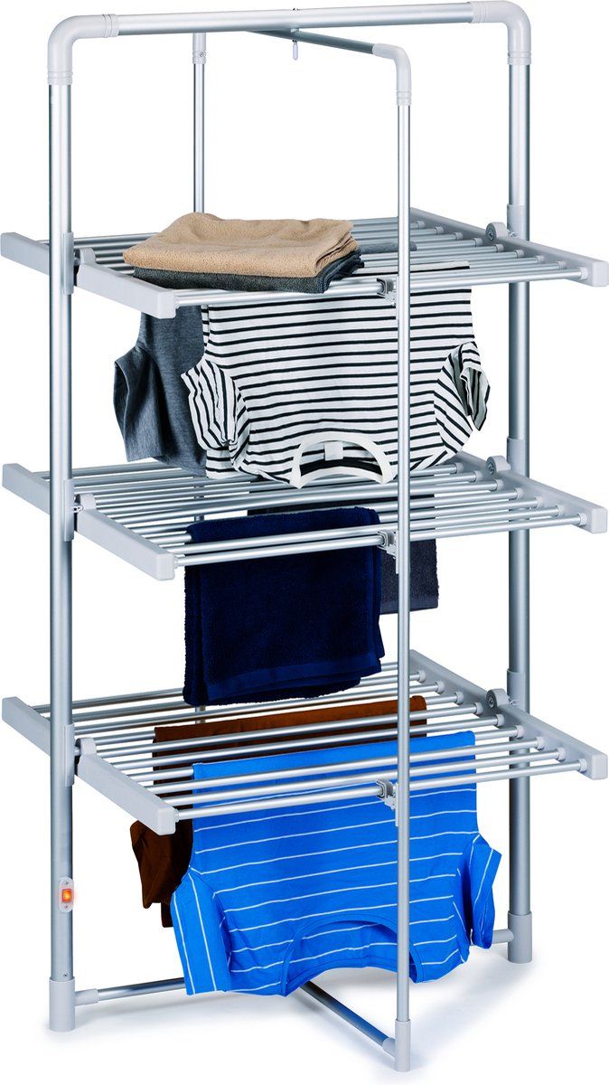 Dirt Devil Elektrisch Droogrek Met Verwarming– Droogtoren 230W - Staand Wasrek 21m Droogruimte - IP22 Waterbestendig - 73 X 144 X 68 Cm - Aluminium