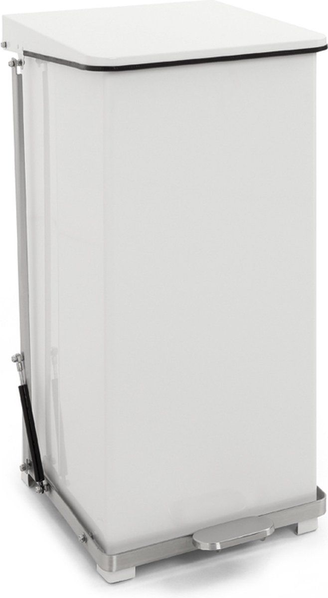 V-Part - Pedaalemmer 90 Liter - Staal - Gedempt Deksel - Wit
