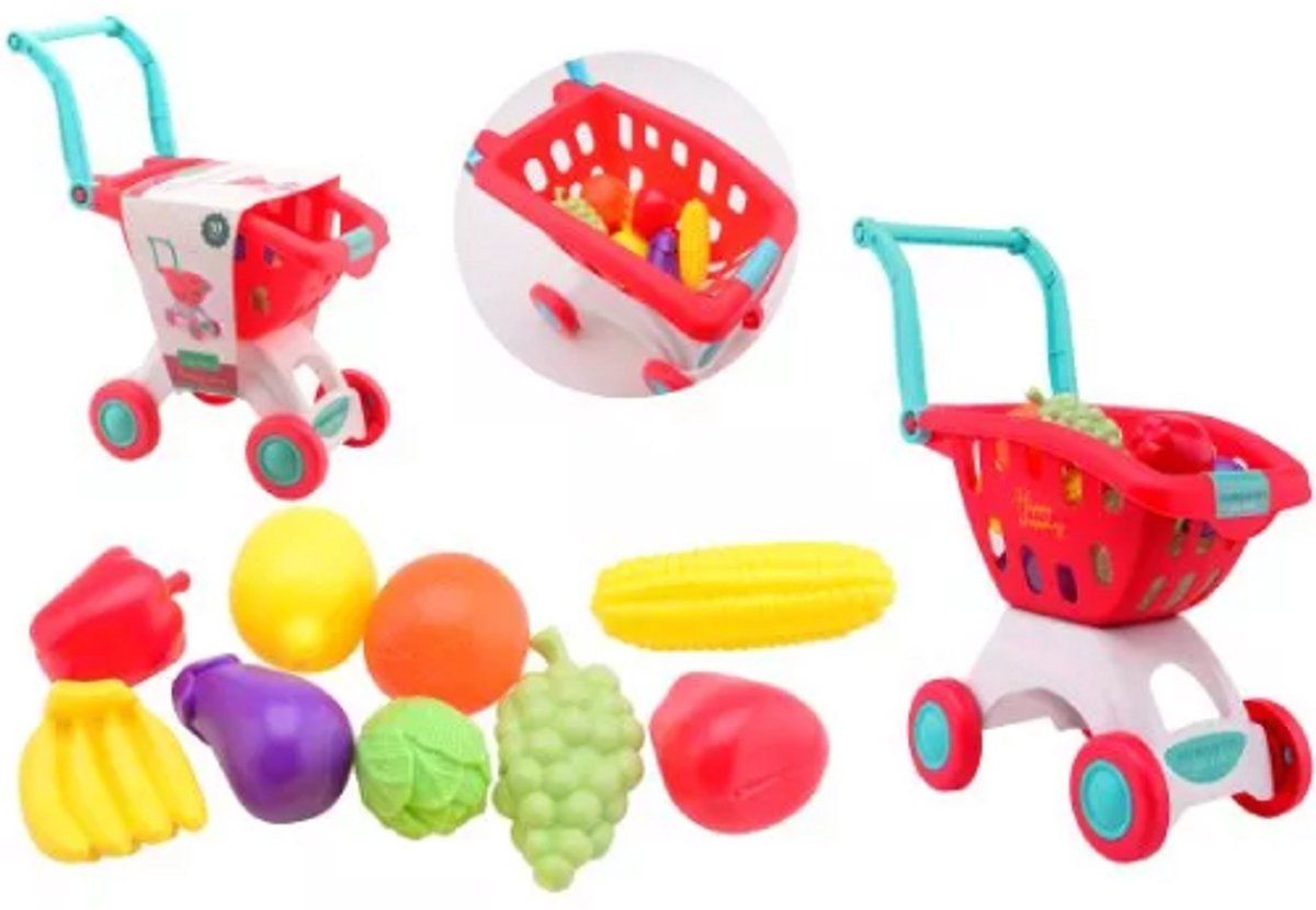 Home&Kitchenware Winkelwagen - Boodschappenkarretje - Vrolijk Gekleurd