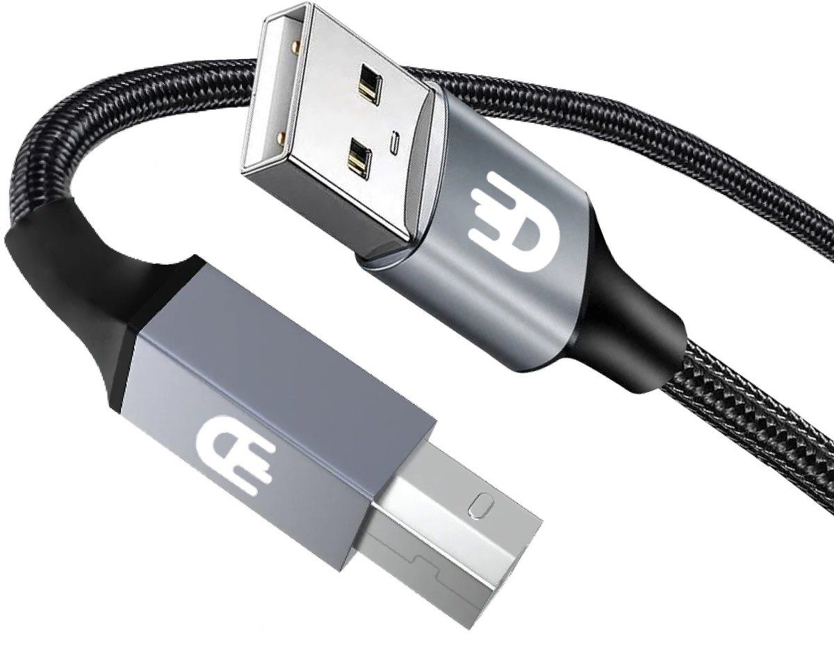 Drivv. Premium Printerkabel - Usb 2.0 Naar Usb-B - 3 Meter - Zwart/Grijs