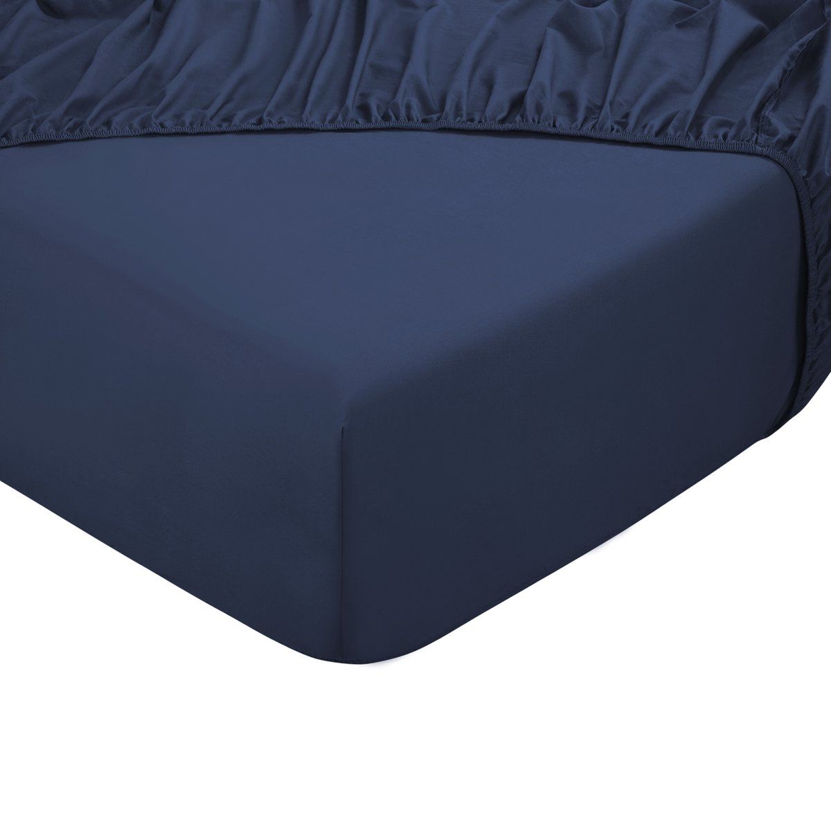 Phlox Hoeslaken - Katoen-satijn - Topkwaliteit 300 Tc - 90x200 - Blauw